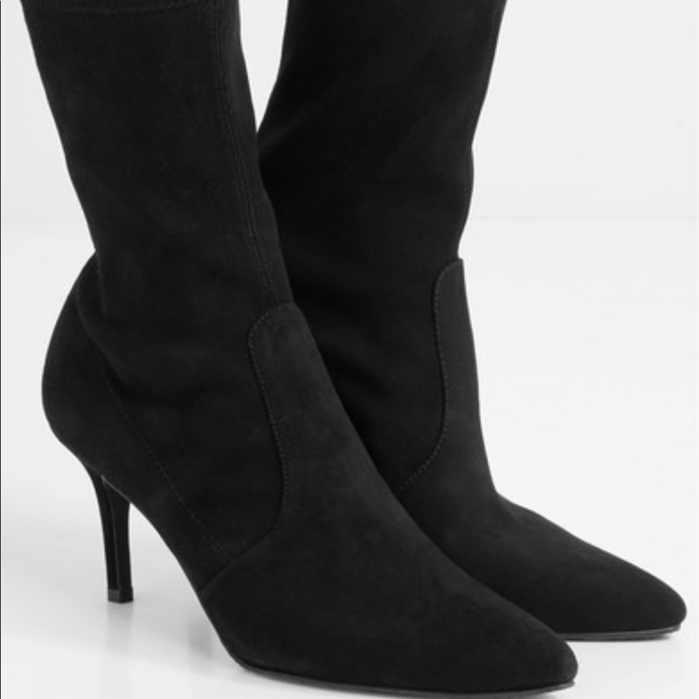 Stuart Weitzman suede cling bootie - new Sz 6